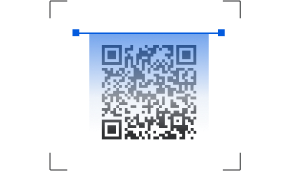 qr code with blue gradient