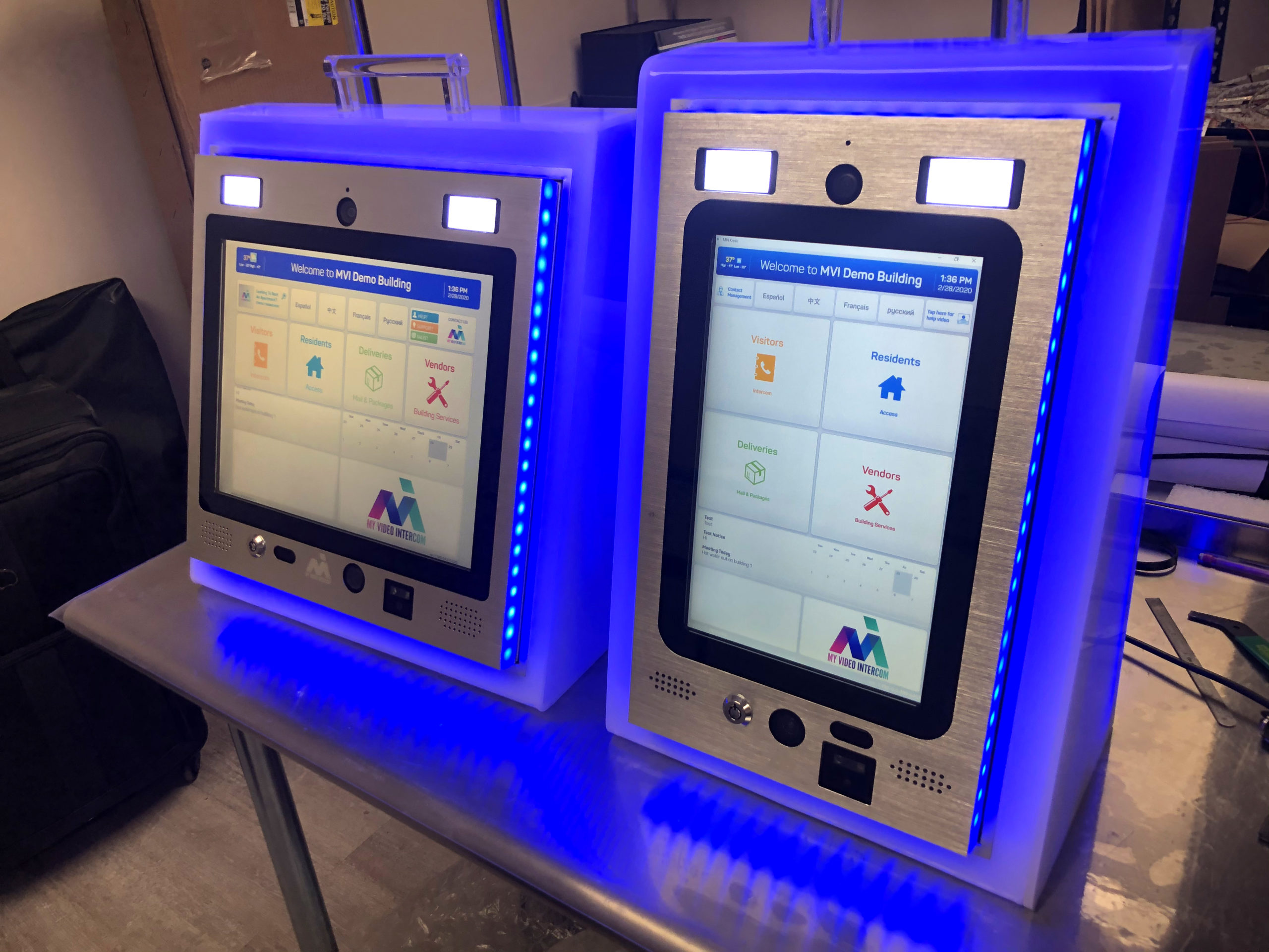two mvi keycoms being tested