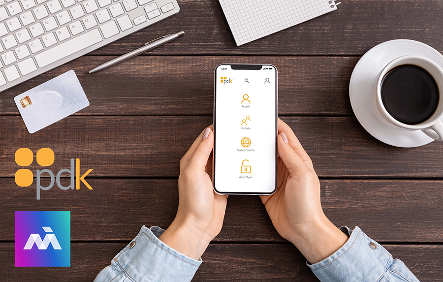 person viewing pdk services on smartphone