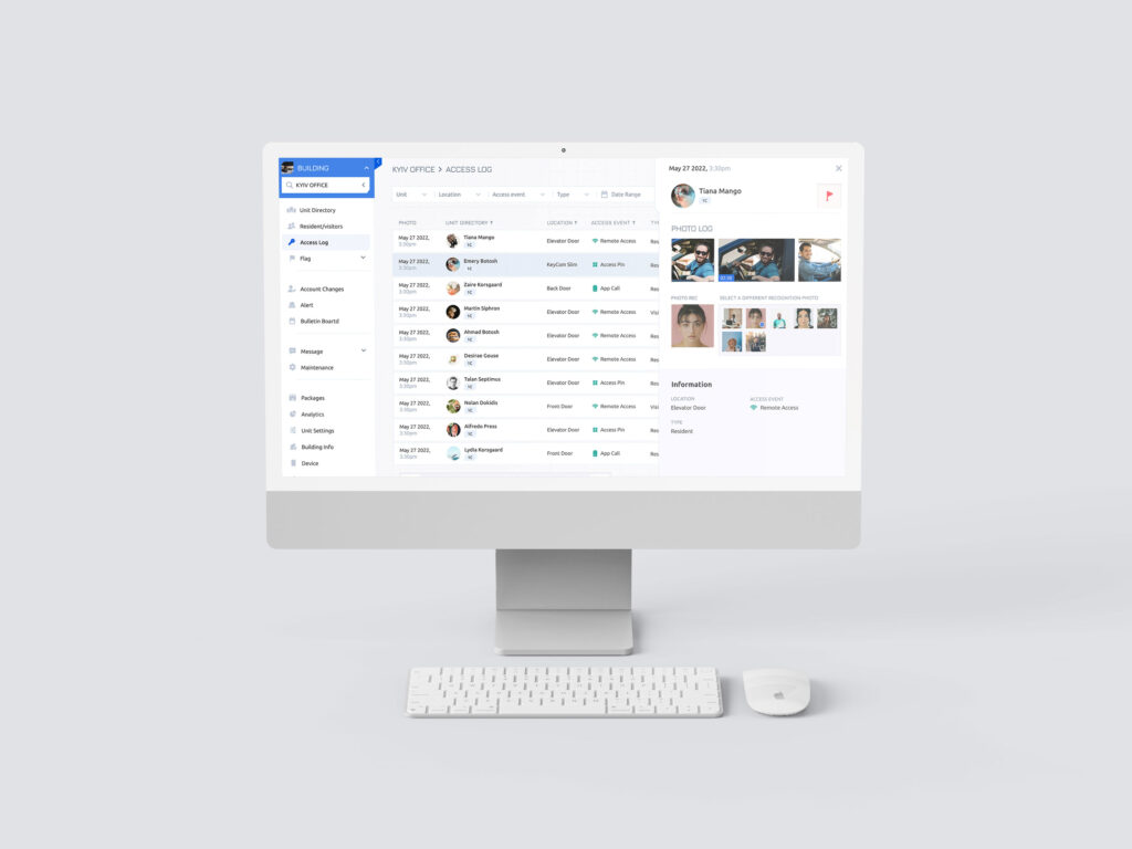 white computer showcasing mvi building super admin access entry sessions